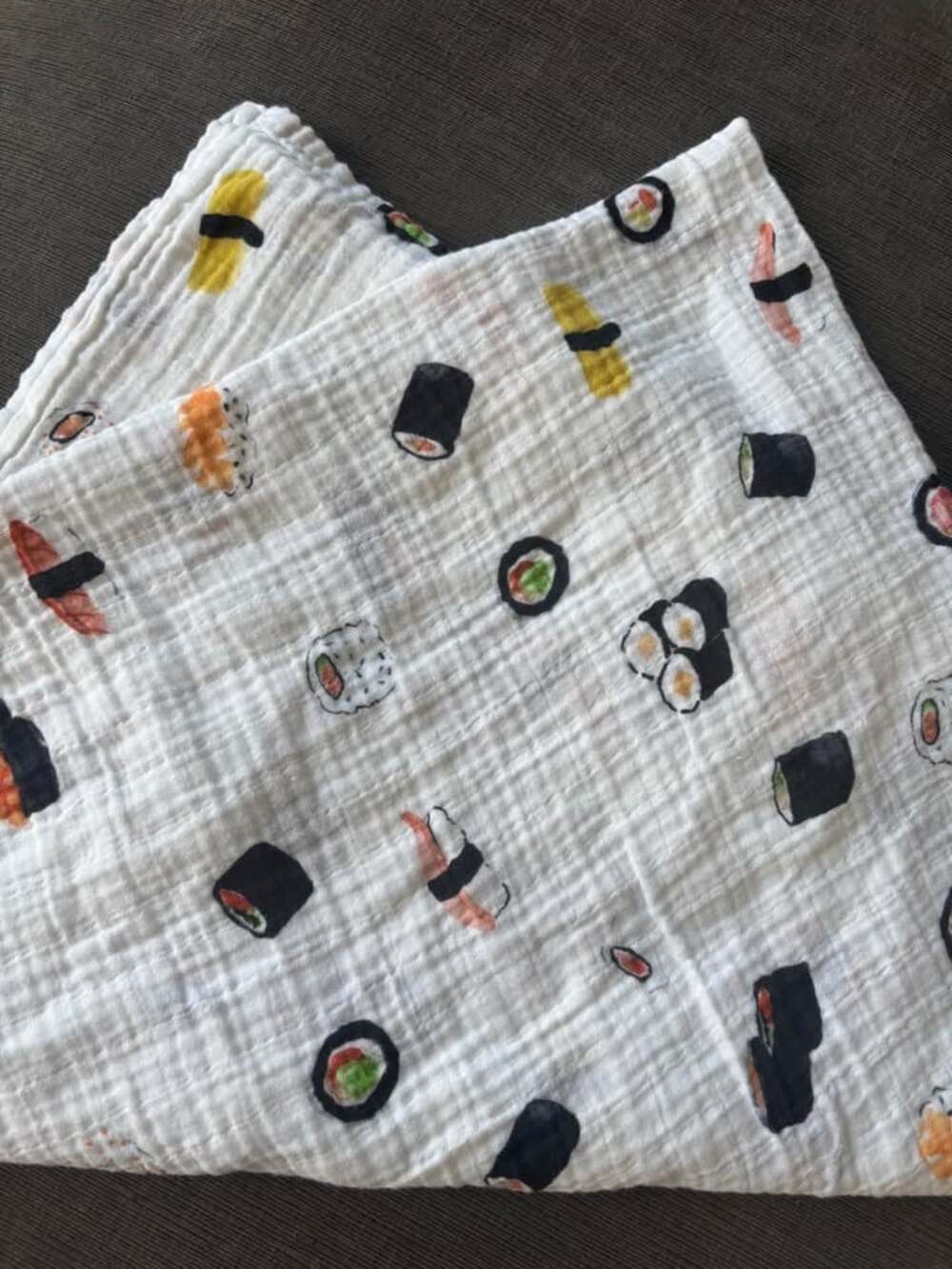 Pottery Barn Modern Baby Sushi Organic Cotton Muslin Swaddle Blanket 47x47